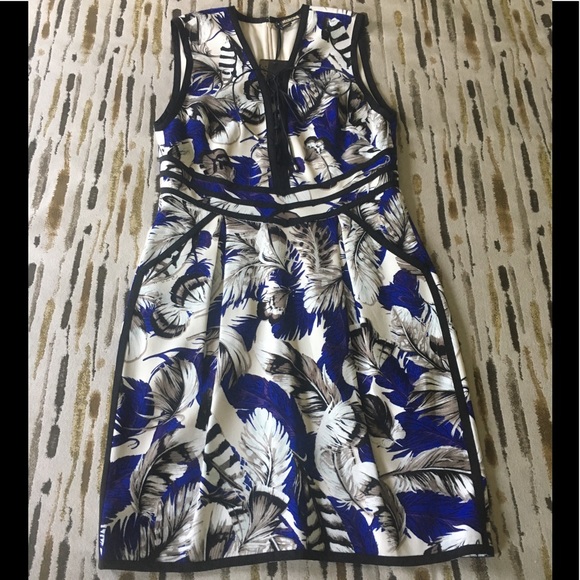 Roberto Cavalli Lace-up printed piqué mini dress